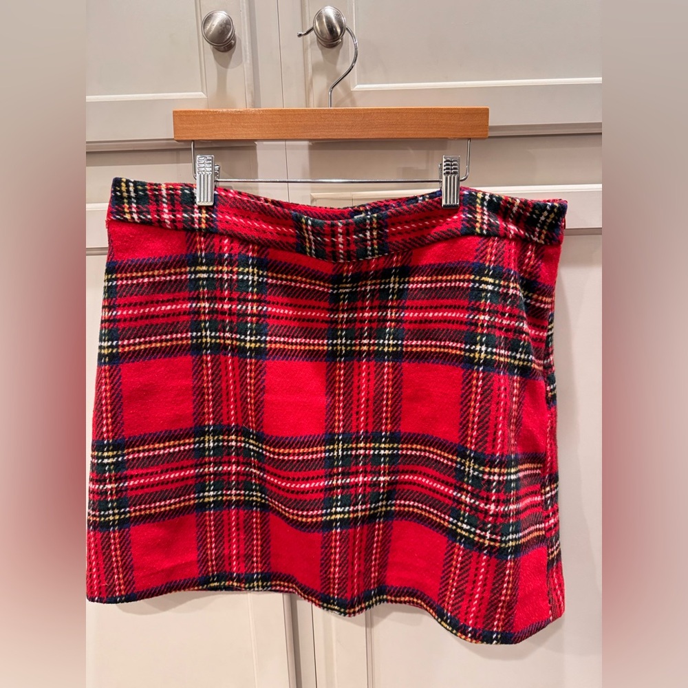 MudPie Red Plaid Women's Skirt